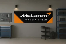 McLaren Formula 1 Racing Team Flag 71x24" Orange F1 Motorsport Banner Art