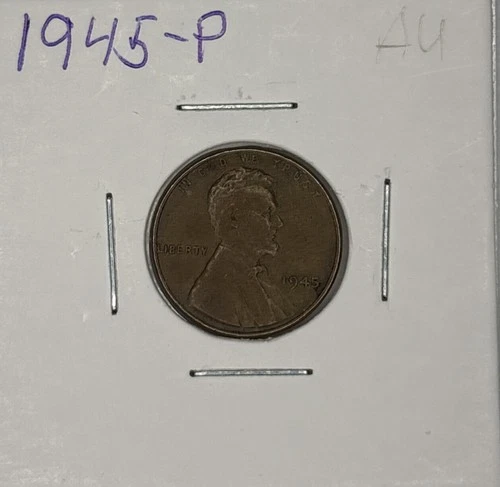 1945-P AU Lincoln Wheat Penny
