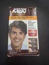 Just For Men Control GX 2-in-1 Gray Reducing Shampoo Conditioner 4oz - New