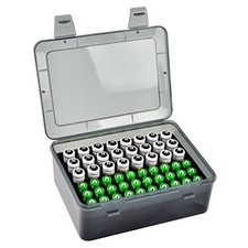 Battery Storage Organizer Holder Holds 54 AA AAA Batteries, Battery Box Case