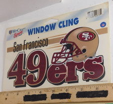 San Francisco 49ers NFL 8" x 5" Cling Sticker NFL VTG 90's USA Made Re-useable