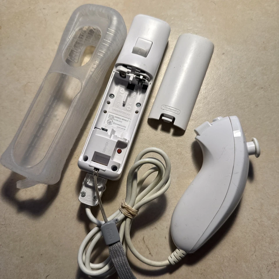 Manette Wiimote Wii + MotionPlus Inside + Nunchuck Nintendo Wii Officielle Blanc - Photo 2/4