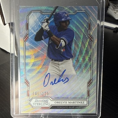 2019 Bowman Sterling Prospect Wave Refractor 06/125 Orelvis Martinez Auto 