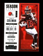 2017 Panini Contenders Season Ticket #43 Corey Coleman Cleveland Browns QTY