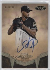 2019 Topps Tier One Break Out 70/250 Sandy Alcantara #BA-SA Auto 1r3w