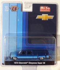 M2 MACHINES - BLUE - 1973 CHEVY CHEYENNE SUPER 30 DUALLY  - MIJO USA EXCLUSIVE