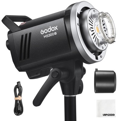 Godox MS300V 300W Studio Strobe Flash GN58, 0.1-1.8s Recovery, 2.4G Wirel