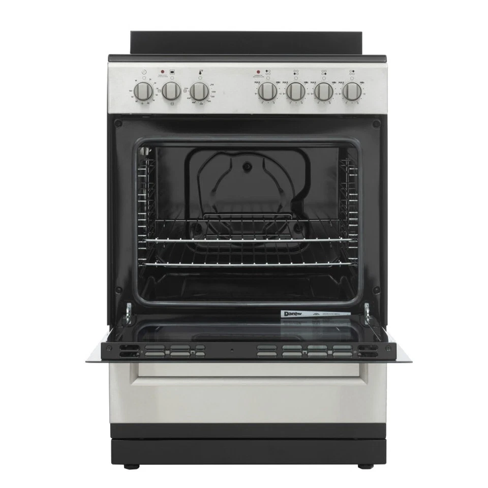 Danby 24 pulgadas de ancho 2,5 cúbicos Cocina eléctrica independiente Ft. - Acero inoxidable Foto 4 de 4