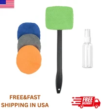 4 Pack Window Windshield Cleaning Tool Microfiber Car Wiper Cleaner Glass Brush