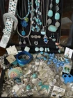 Vintage 81 pc Estate Jewelry Mixed Lot Sterling Turquoise Mexican Silver Signed