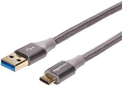 Amazon Basics USB-C to USB-A 3.1 Gen 1 Fast Charger Cable 10ft Dark Gray