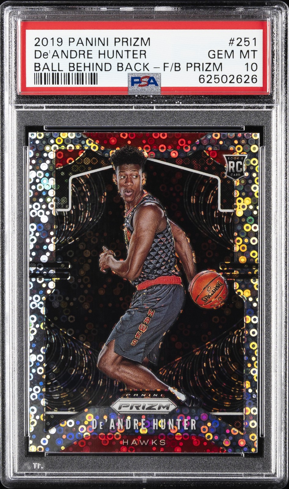 2019 PANINI PRIZM VAR-FAST BREAK PRIZM #251 DE'ANDRE HUNTER PSA 10