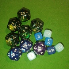 8 x D20 Dice Die D&D DND TCG Tabletop Board Game