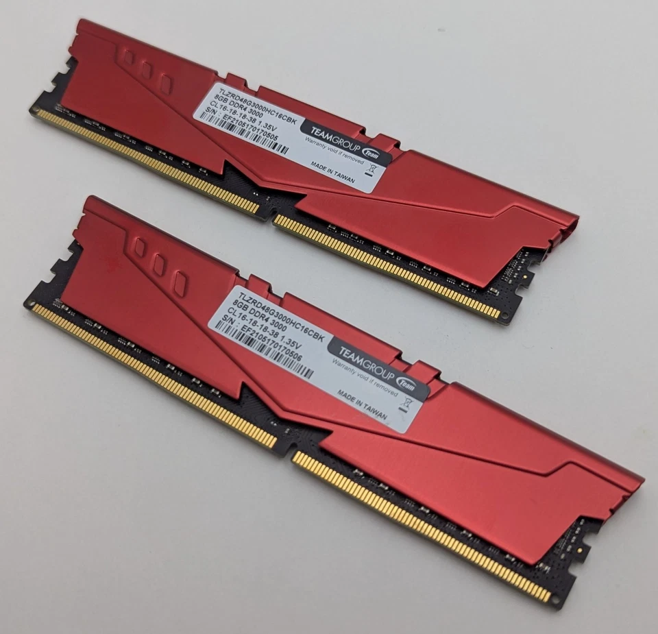 TeamGroup T-Force Vulcan Z 16GB Kit (2x8GB) RAM DDR4 3000MHz TLZRD48G3000HC16CBK - Image 3 of 4