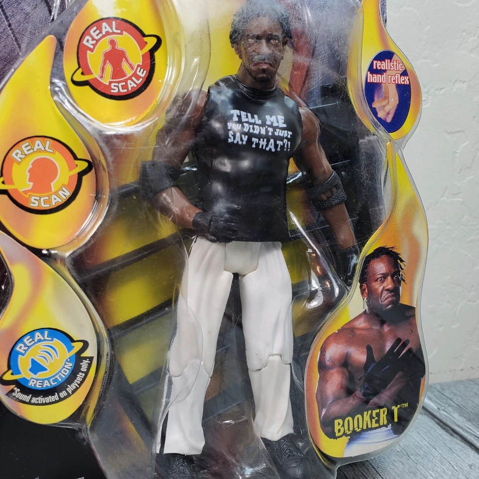 Figura de acción Jakks Pacific WWE R3 Tech Booker T 7" Raw 2002 de colección nueva Foto 2 de 4