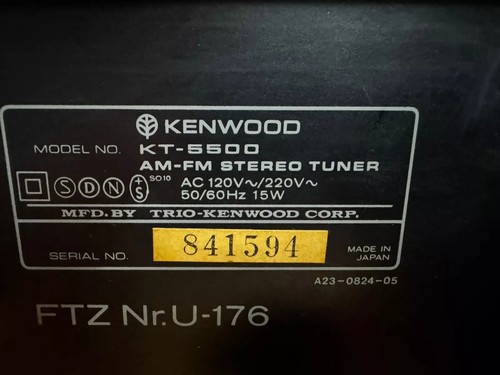 SINTONIZZATORE STEREO KENWOOD KT-5500 AM/FM - Foto 9 di 10