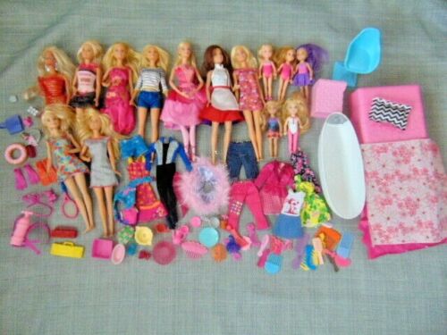 Barbie Doll Lot Clothing bed tub chair comb ballerina radio accessories