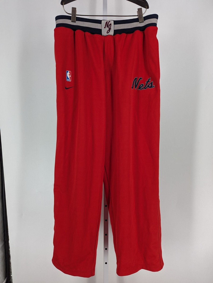 New Jersey Nets NBA Brooklyn Red Warm Up Sweat Pants XXL Vtg