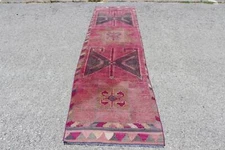 Antique Rug, Turkish Rugs, Vintage Rugs, 2.7x10.2 ft Runner Rug, Kitchen Rug