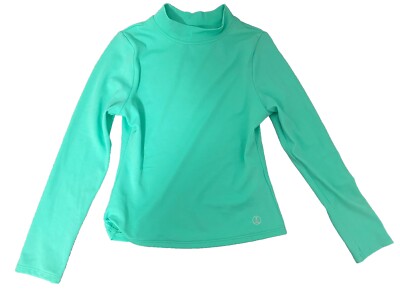 Lands end Kids Water Swim Shirt Rash Guard  athletic Seafoam long sleeve Sz 6x-7