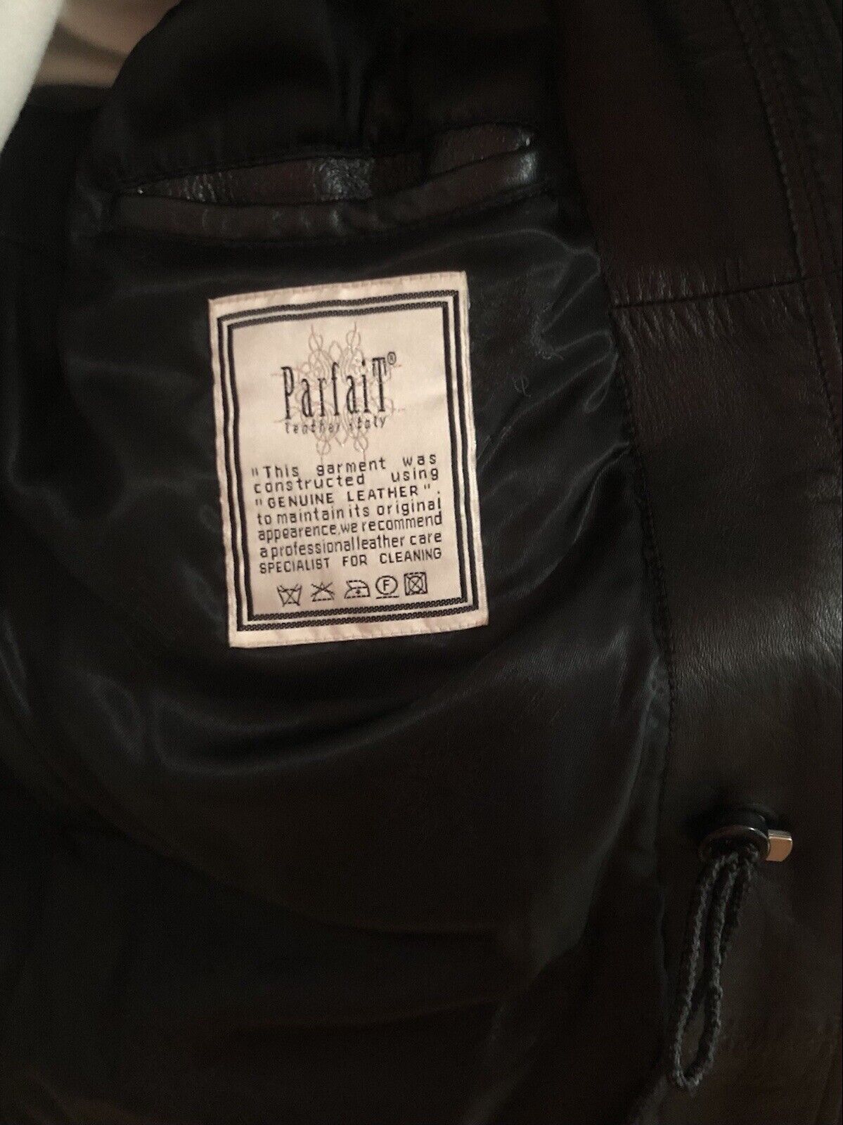 Parfait Leather Italy Jacket Men's Size XL - image 10