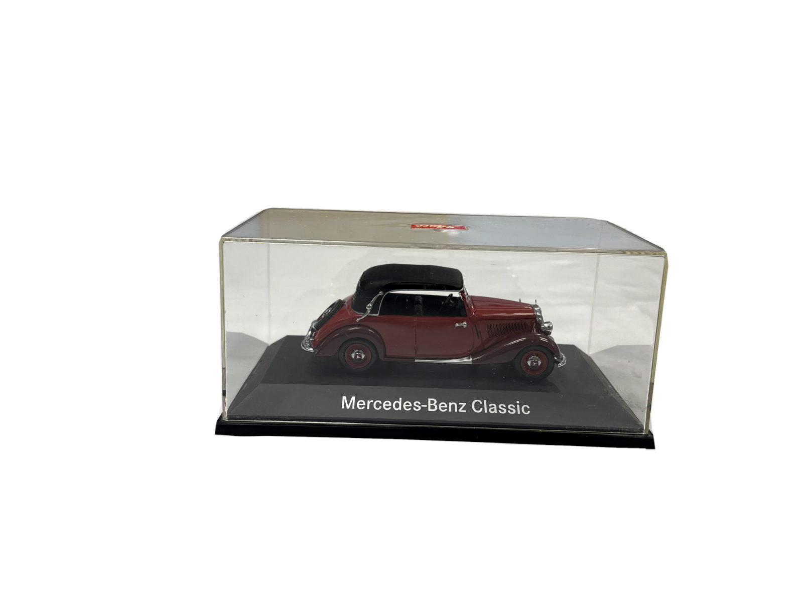 Voiture Miniature Schuco Mercedes CLK Cabriolet Rouge 1/43 - Occasion Excellent état, Boîte Fendue