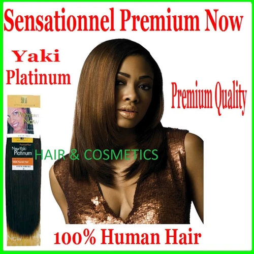 Sensational Premium Now Platinum Yaki Straight 100% Human Hair Weave -FAST POST
