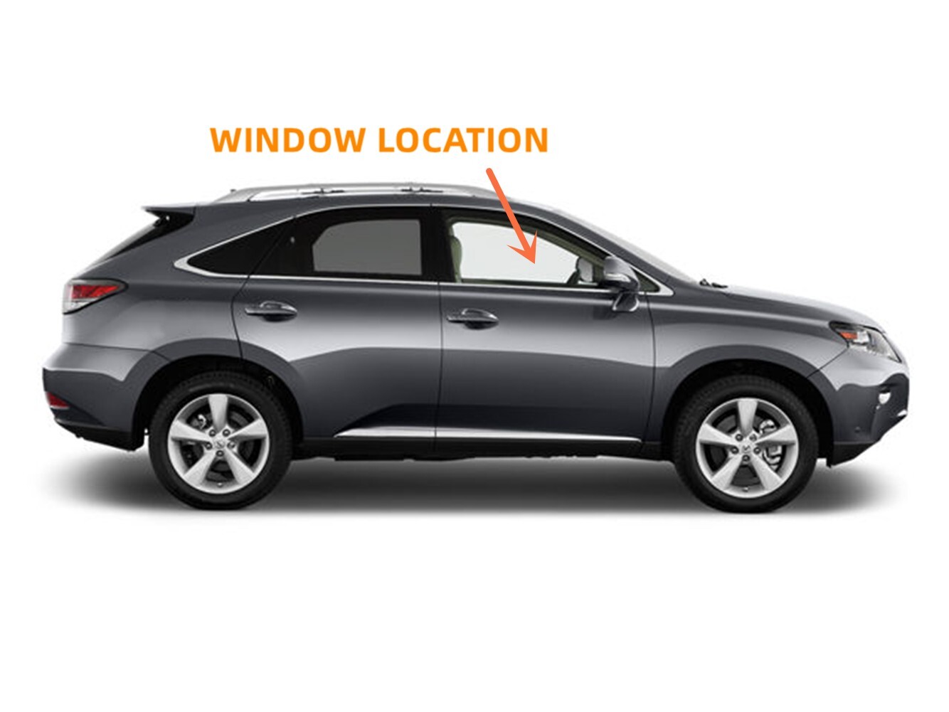 Passenger/Right Front Door Window Glass Tempered For 2010-2015 Lexus RX350 RX450