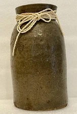 Antique Rustic Clay Earthenware Jar 9” Tall