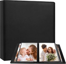 8X10 Photo Album 152 Pockets Holds 152 Photos, Large Capacity Leather Cover Fami