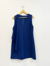 Designer Alice + Olivia Size M Blue Crepe Shift Style Stunning Women's Dress
