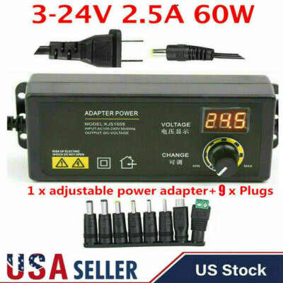 Adjustable power supplies Voltage 3 to 24V AC/DC Switch Power Supply LED Display