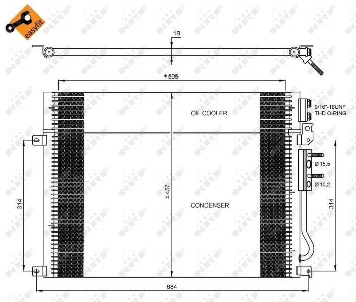 Condenseur de climatisation Jeep Grand Cherokee III stop fuite gaz clim
