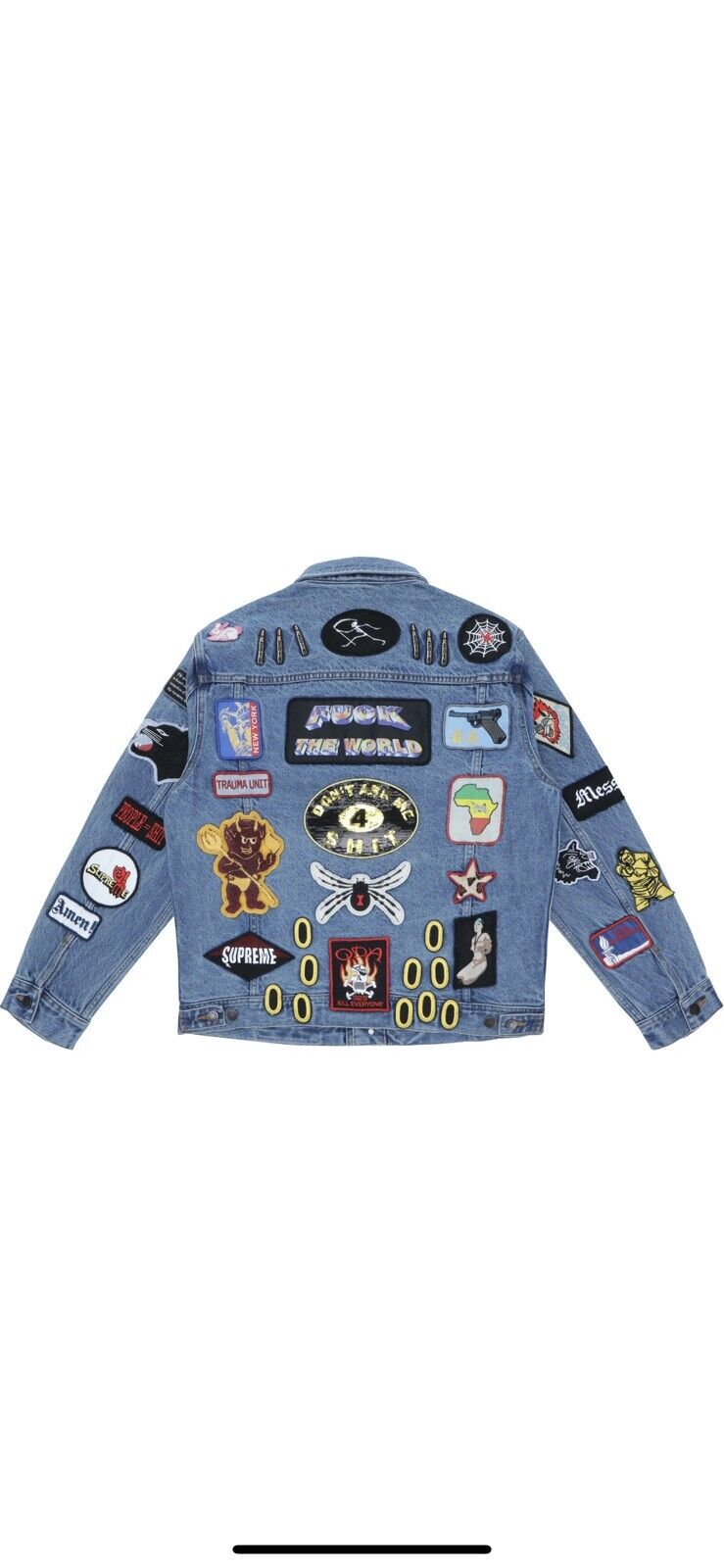 Supreme 18SS Patches Denim Trucker Jacket size S used