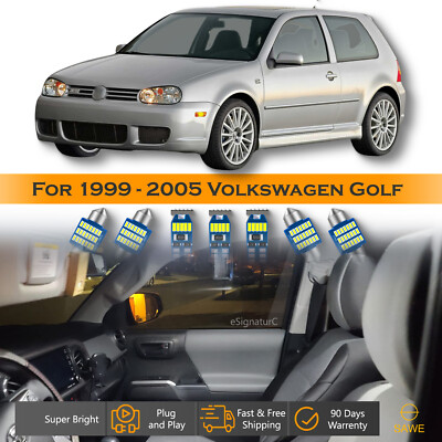 13 x Ultra White LED Lights Interior Package Kit For 1999 - 2005 Volkswagen Golf