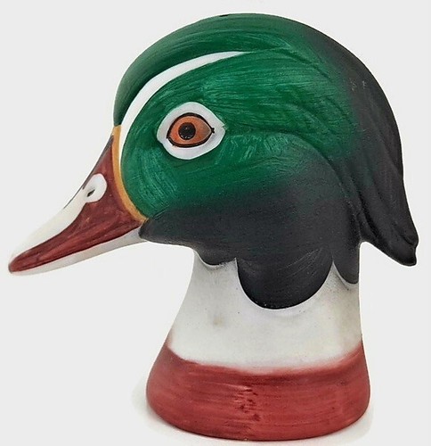 Duck Head Vintage 1983 Ceramic Salt and Pepper Shakers Mallard / Duck - Picture 16 of 19