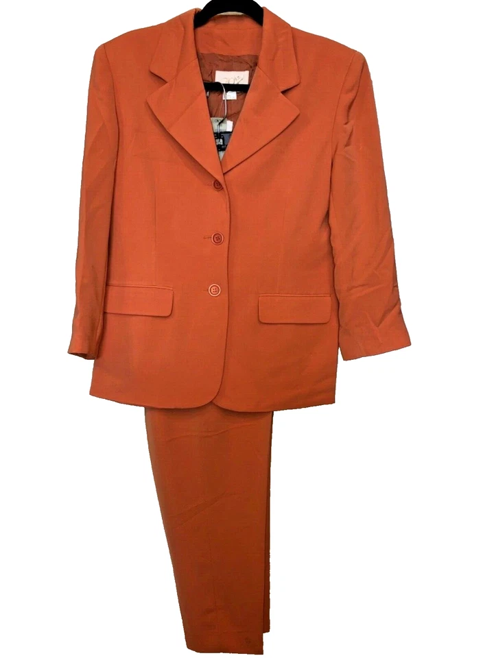 NWT VOTRE NOM PARIS PEACH 2 PIECE SUIT JACKET SZ 3-L & PANTS SIZE 8 - Image 3 of 4