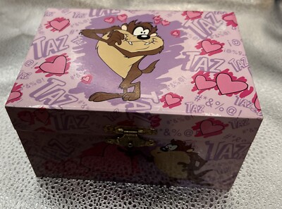Vintage 1997 Taz Tasmanian Devil Wind Up Music Box- Works! | eBay