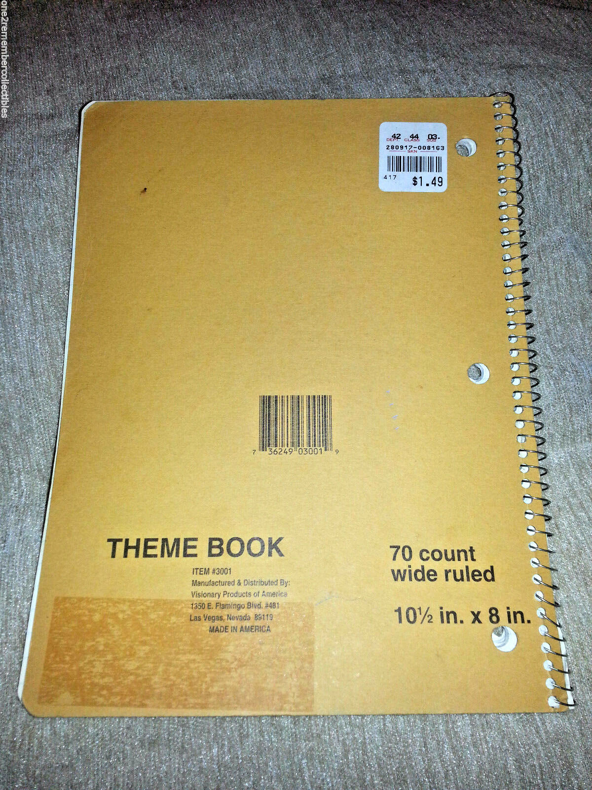 MIGHTY MORPHIN POWER RANGERS 1993 Vintage 3 Hole Paper SPIRAL NOTEBOOK ...