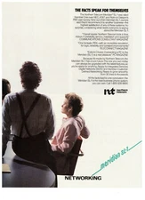 1989 Northern Telecom Meridian SL-1 Networking Vintage Print Advertisement