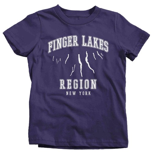 Kids Finger Lakes Shirt Boater T Shirt Fisherman Boating Fishing Skaneateles Lif - Picture 10 of 24
