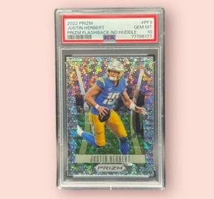 Justin Herbert 2022 Prizm Flashback - No Huddle Refractor PSA GEM 10