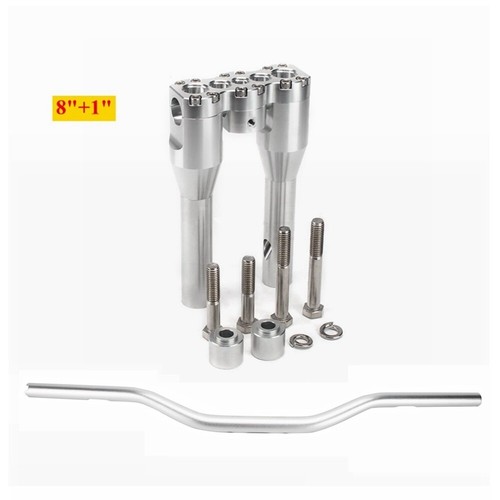1-1/8" 28mm Top Clamp Straight Modular Riser Handlebars For Dyna FXDLS FXDF FXDB - Picture 12 of 14