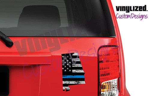 Back Thin Blue Line US Flag State Police LEO Quality Vinyl Sticker Decal TBL - Picture 14 of 78