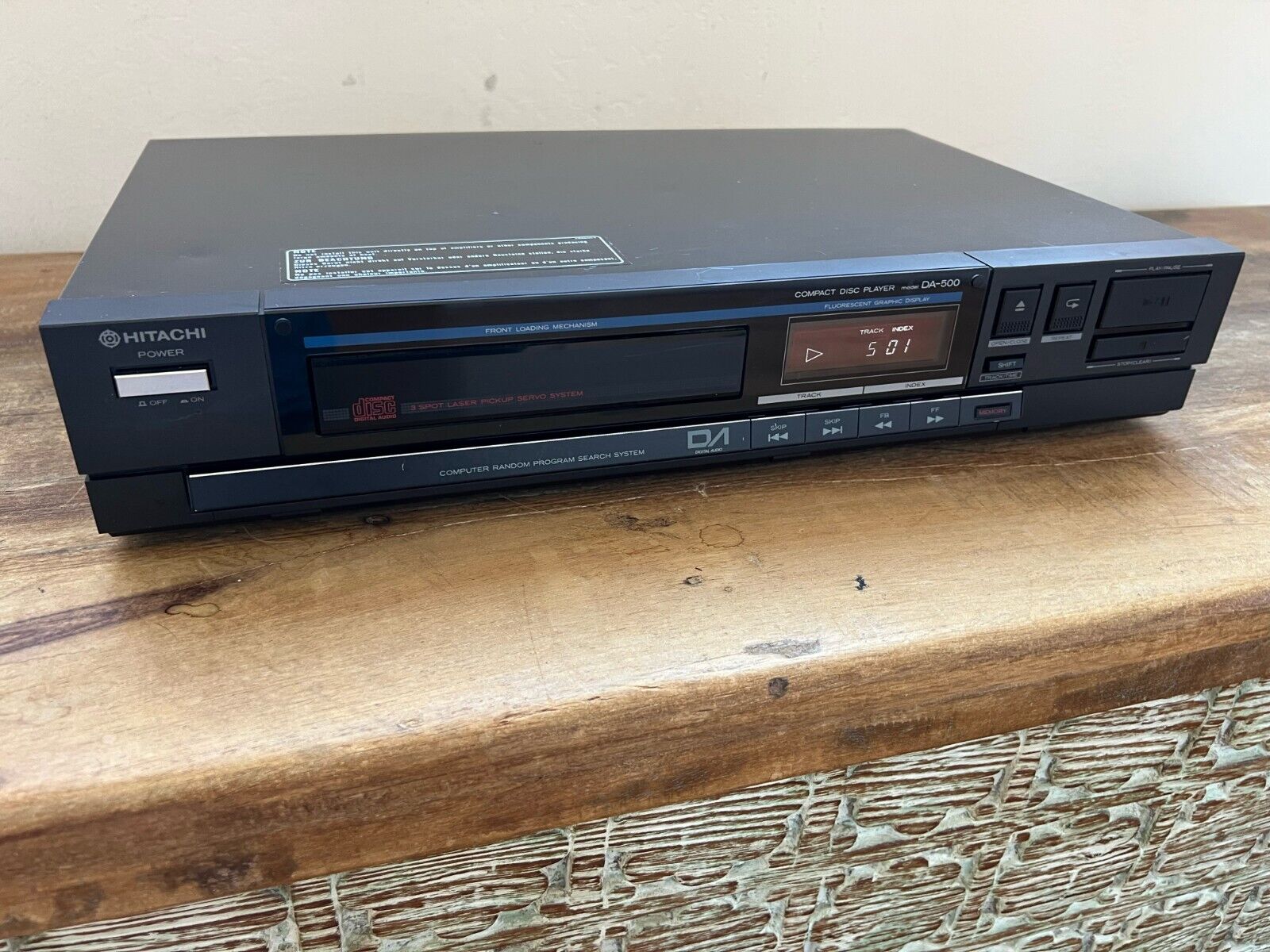 Vintage Hitachi DA-500 Compact Disc Player