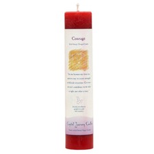 Courage Candle NEW Crystal Journey Herbal Magic - Reiki Charged 7" Pillar