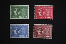 India 1949 Universal Postal Union Set of 4 Commemorative Postage Stamps MNH