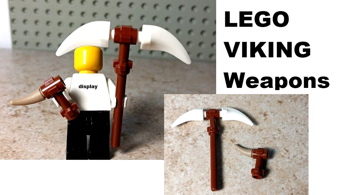 LEGO Viking Weapons Claw Hammer Bone Axe Double Sided 2 piece Set