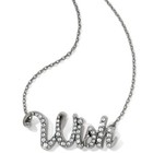 Crystal Pendant Necklace $52 Nwt Brighton Wish Script Silver