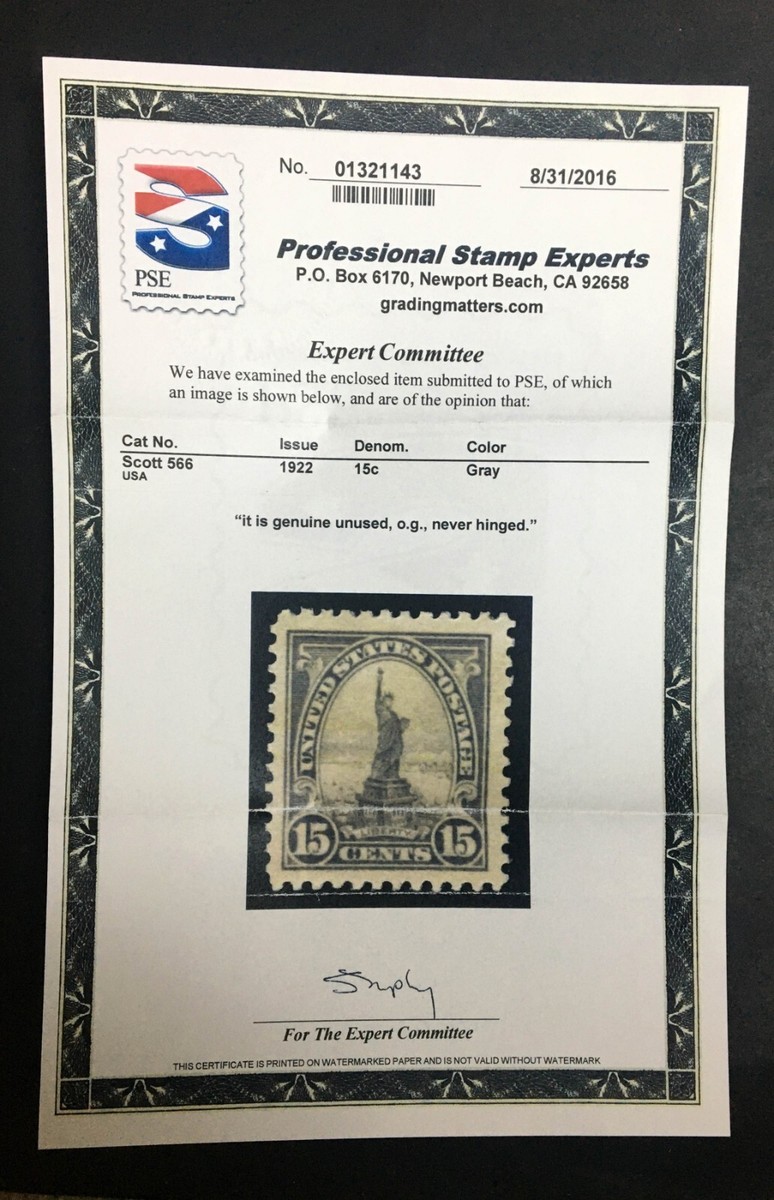 MOMEN US STAMPS #566 MINT OG NH XF JUMBO PSE CERT LOT #91866 | eBay